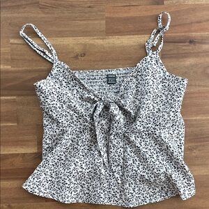 SHEIN Black and White Floral Camisole